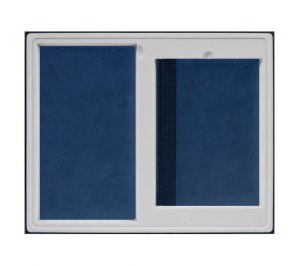 Подарочный набор VELVET, синий (Ежедневник недат А5,Визитница)