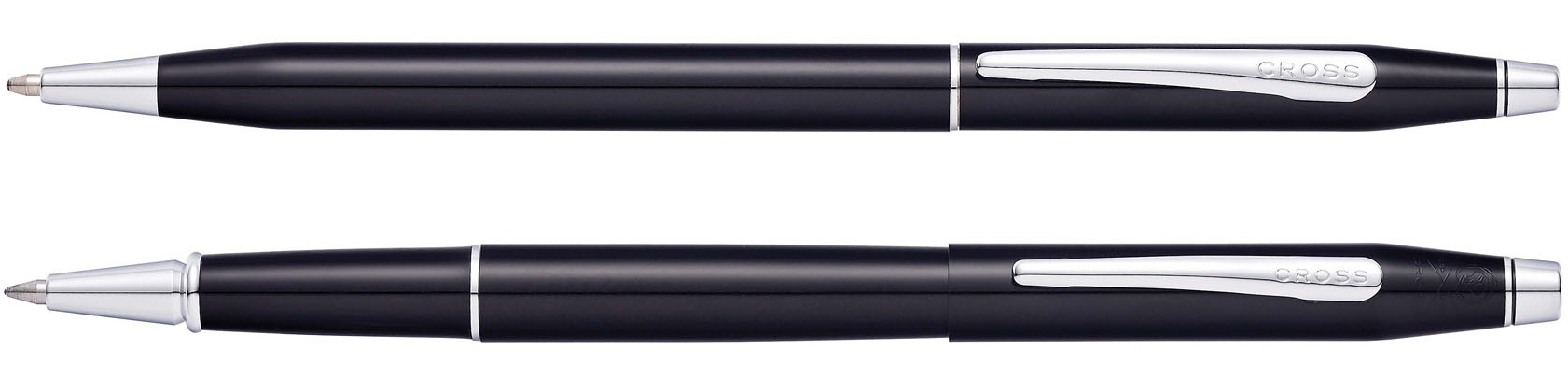 Набор Cross Classic Century Black Lacquer: шариковая ручка и ручка-роллер, цвет - черный