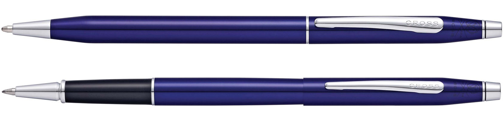 Набор Cross Classic Century Translucent Blue Lacquer: шариковая ручка и ручка-роллер, цвет - синий