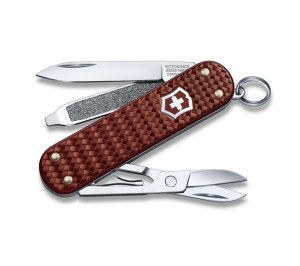 Нож-брелок VICTORINOX Classic SD Precious Alox "Hazel Brown", 58 мм, 5 функций, коричневый