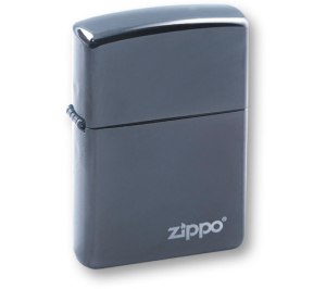 Зажигалка ZIPPO Classic с покрытием Black Ice®, латунь/сталь, чёрная, глянцевая, 36х12х56 мм