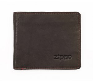 Портмоне ZIPPO, цвет "мокко", натуральная кожа, 11?1,2?10 см