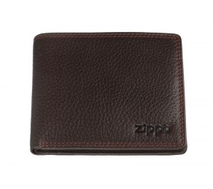 Портмоне ZIPPO, коричневое, натуральная кожа, 10,8?2,5?8,6 см