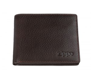 Портмоне ZIPPO, коричневый, натуральная кожа, 10,8?1,8?8,6 см