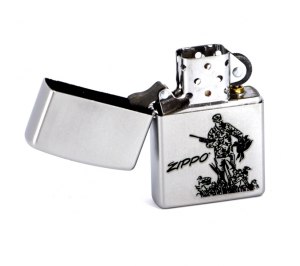 Зажигалка ZIPPO Duck Hunting, с покрытием Satin Chrome™, латунь/сталь, серебристая, 36x12x56 мм