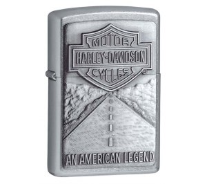 Зажигалка ZIPPO Harley-Davidson®, с покрытием Street Chrome™, латунь/сталь, серебристая, 36x12x56 мм