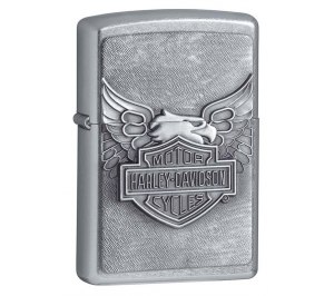 Зажигалка ZIPPO Harley-Davidson®, с покрытием Street Chrome™, латунь/сталь, серебристая, 36x12x56 мм