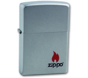 Зажигалка ZIPPO с покрытием Satin Chrome™, латунь/сталь, серебристая, матовая, 36x12x56 мм
