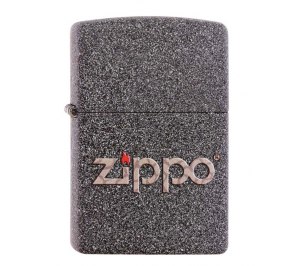 Зажигалка ZIPPO Classic с покрытием Iron Stone™, латунь/сталь, серая, матовая, 36x12x56 мм
