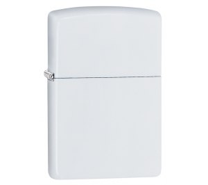 Зажигалка Zippo Classic с покрытием White Matte, латунь/сталь, белая, матовая, 36x12x56 мм