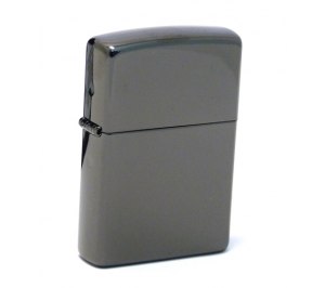 Зажигалка ZIPPO Classic с покрытием Ebony™, латунь/сталь, чёрная, глянцевая, 36x12x56 мм