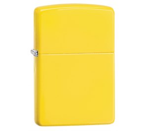 Зажигалка ZIPPO Classic с покрытием Lemon™, латунь/сталь, жёлтая, матовая, 36x12x56 мм