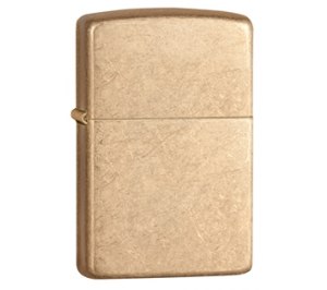 Зажигалка ZIPPO Armor™с покрытием Tumbled Brass, латунь/сталь, золотистая, матовая, 36x12x56 мм