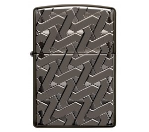 Зажигалка ZIPPO Armor™ с покрытием High Polish Black Ice®, латунь/сталь, чёрная, 36x12x56 мм