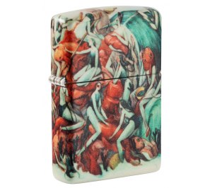 Зажигалка Zippo Classic с покрытием White Matte, латунь/сталь, разноцветная, матовая, 36x12x56 мм