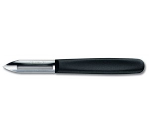 Нож для чистки картофеля VICTORINOX, одностороннее лезвие, чёрный