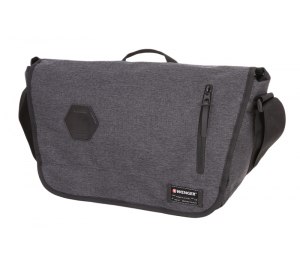 Сумка наплечная WENGER 13'', cерая, ткань Grey Heather/ полиэстер 600D PU , 42х13х26 см, 14 л
