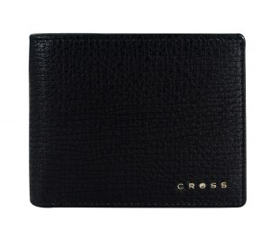 Кошелёк Cross RTC Black, кожа наппа, тисненая, чёрный, 11 х 9 х 1,5 см