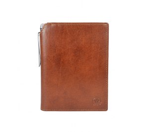 Бумажник для документов Cross Vachetta New Cognac, с ручкой Cross, кожа наппа, гладкая, рыже-корич.