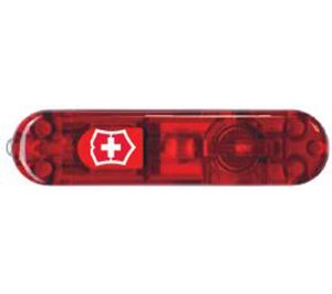 Передняя накладка для ножей VICTORINOX SwissLite 58 мм, пластиковая, полупрозрачная красная