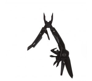 Мультитул Stinger, сталь/алюминий (черный), 13 инструментов, нейлоновый чехол, 9 насадок, коробка ка