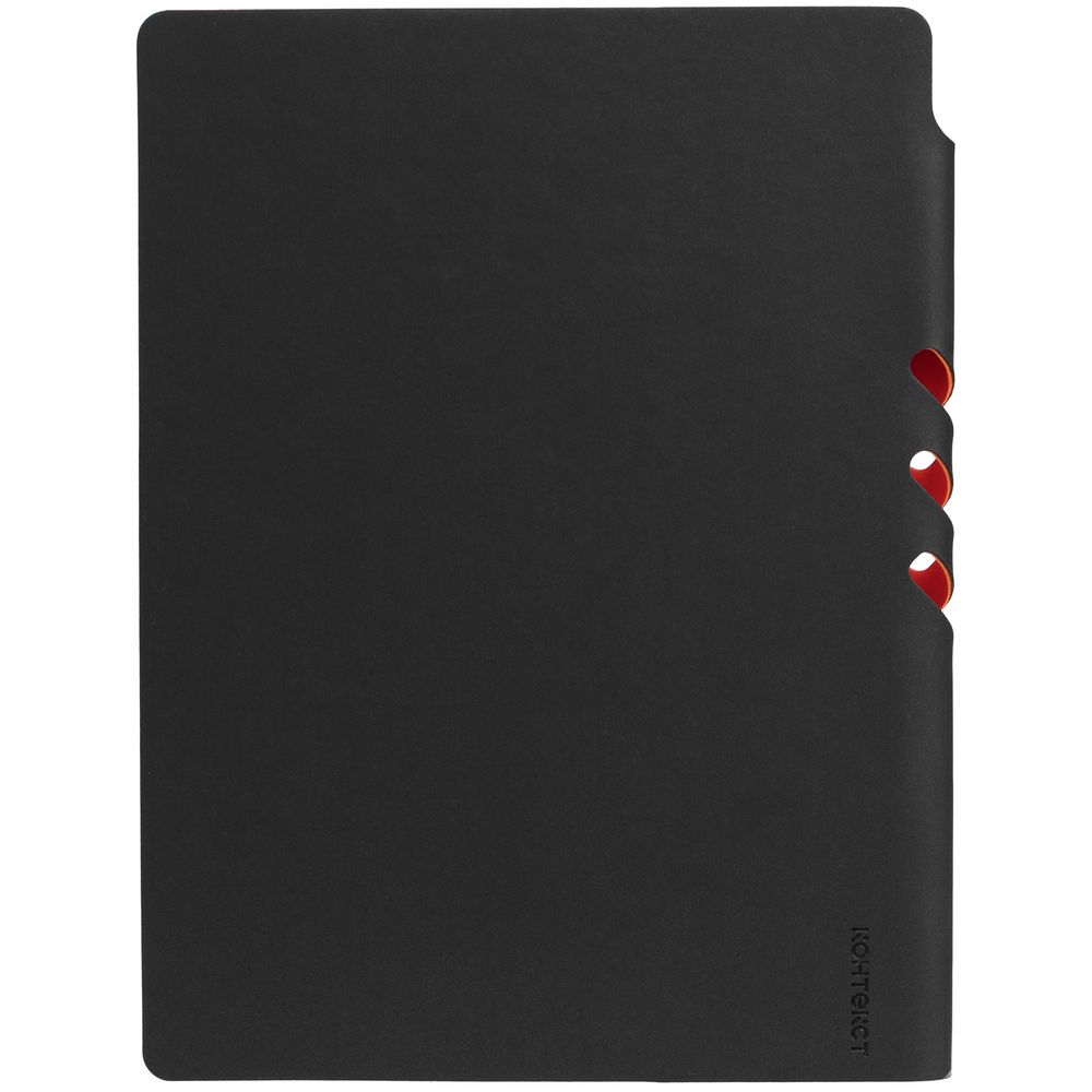Ежедневник Flexpen Black, недатированный, черный с оранжевым