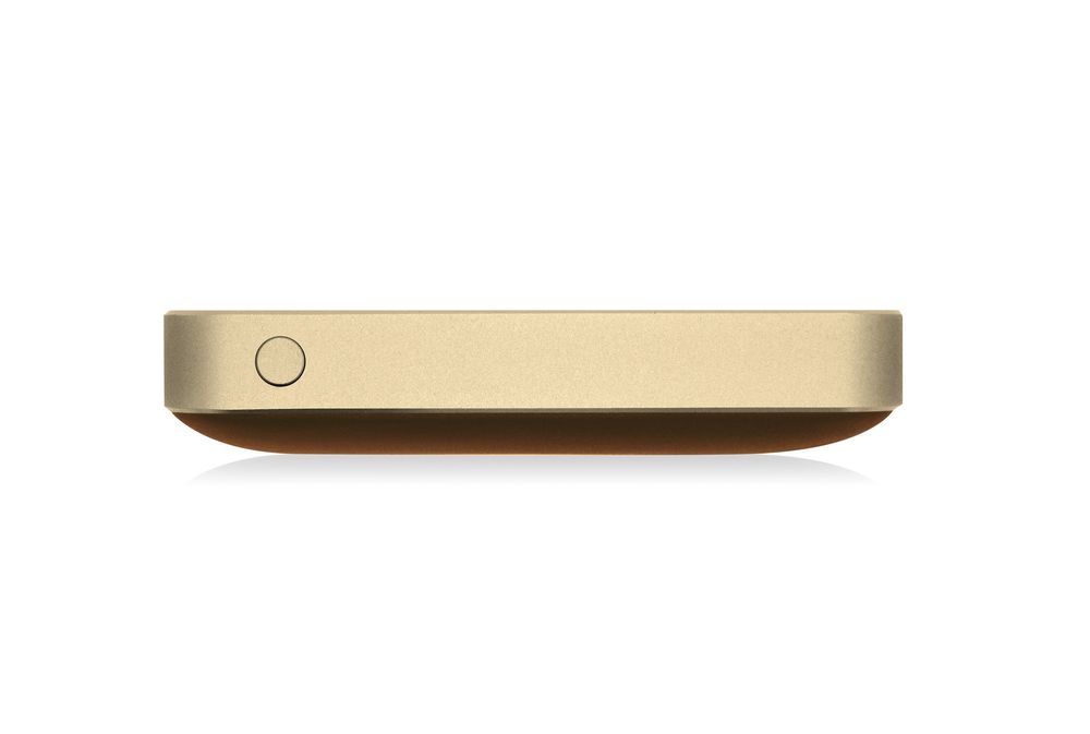 Беспроводная Bluetooth колонка microSpeaker, светло-золотистая
