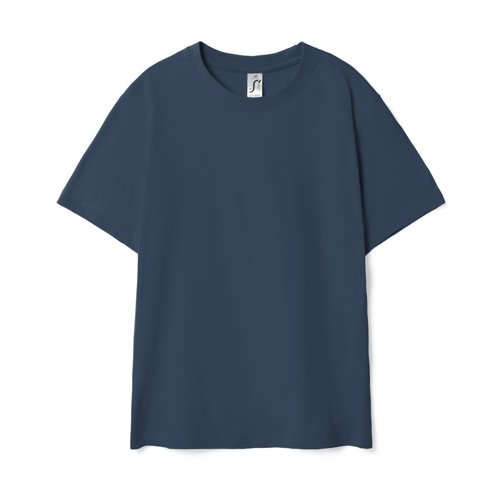 Футболка детская REGENT KIDS 150, синяя (джинс)
