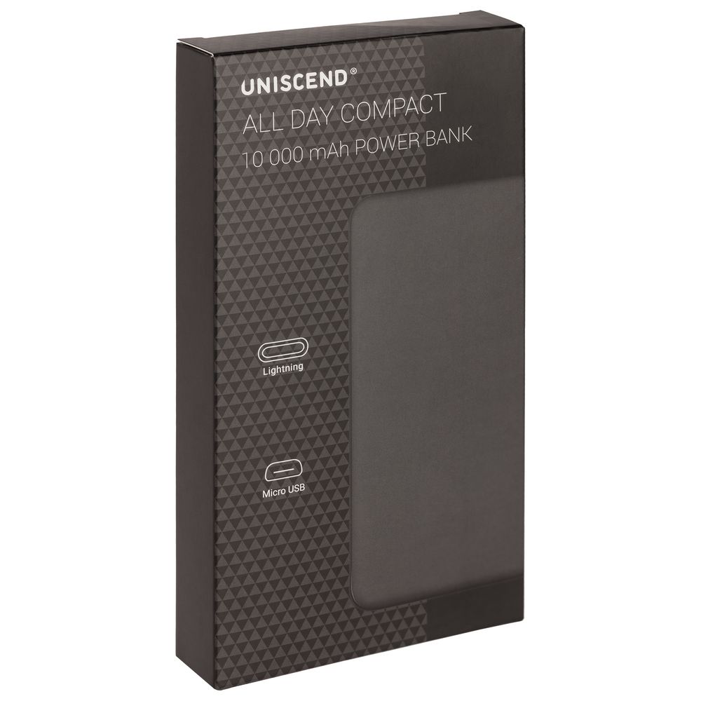 Внешний аккумулятор Uniscend All Day Compact 10 000 мAч, черный