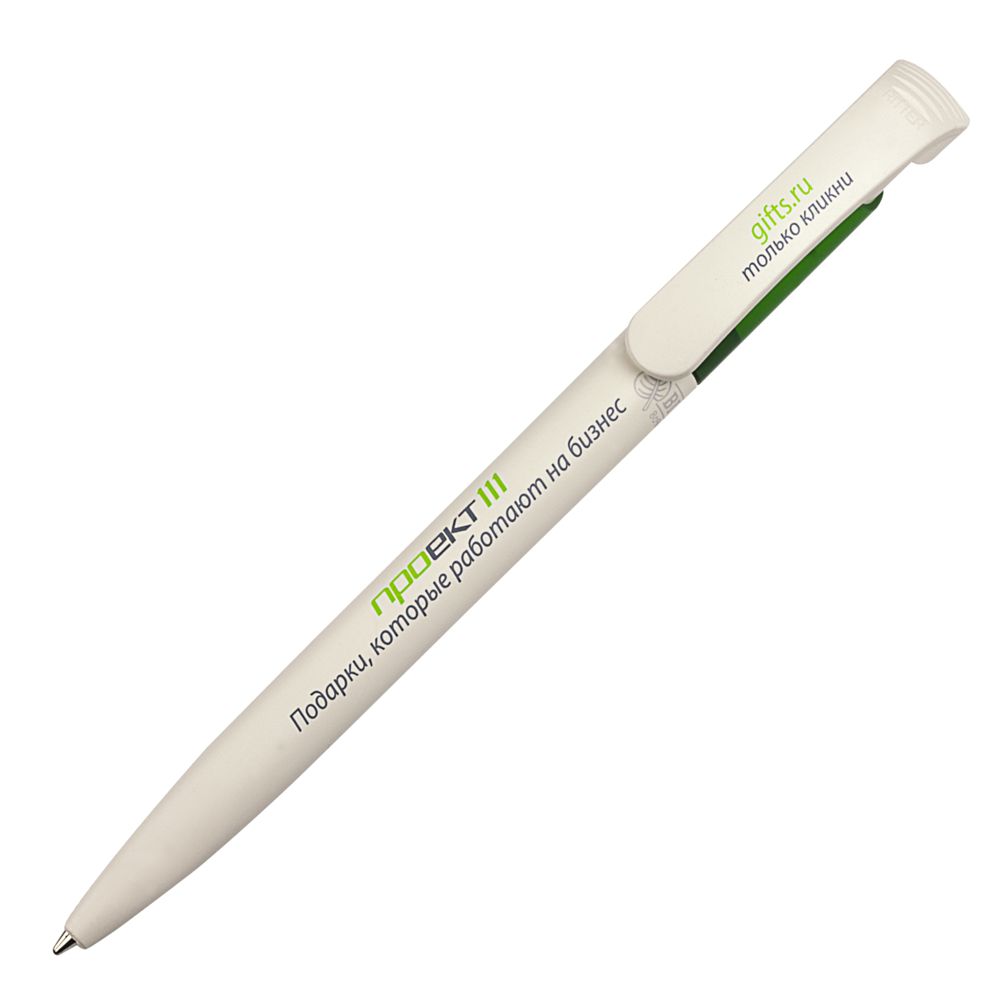 Авторучка BIO-PEN, с зеленой вставкой