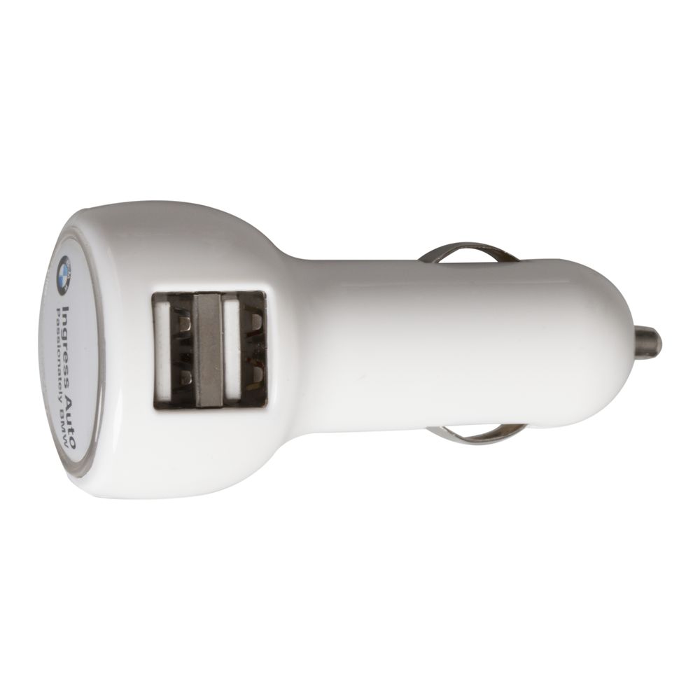 Автомобильное зарядное устройство LOGOCHARGER, белое