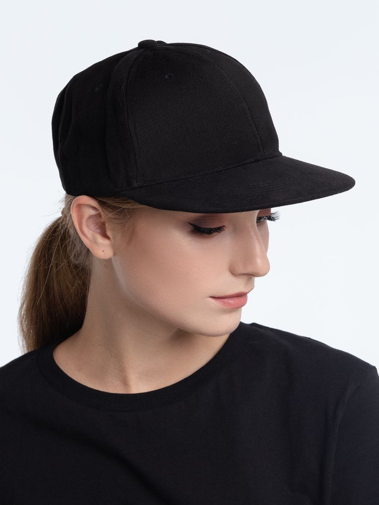 Бейсболка Unit Snapback с плоским козырьком, белая