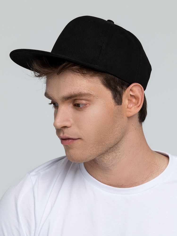 Бейсболка Unit Snapback с плоским козырьком, белая