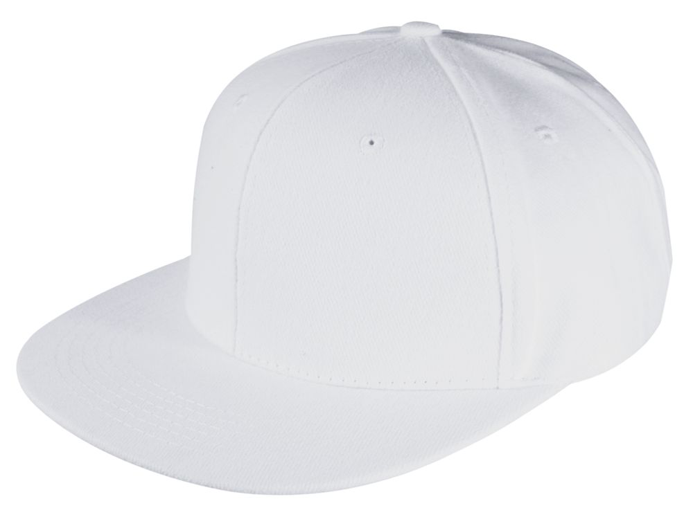Бейсболка Unit Snapback с плоским козырьком, белая