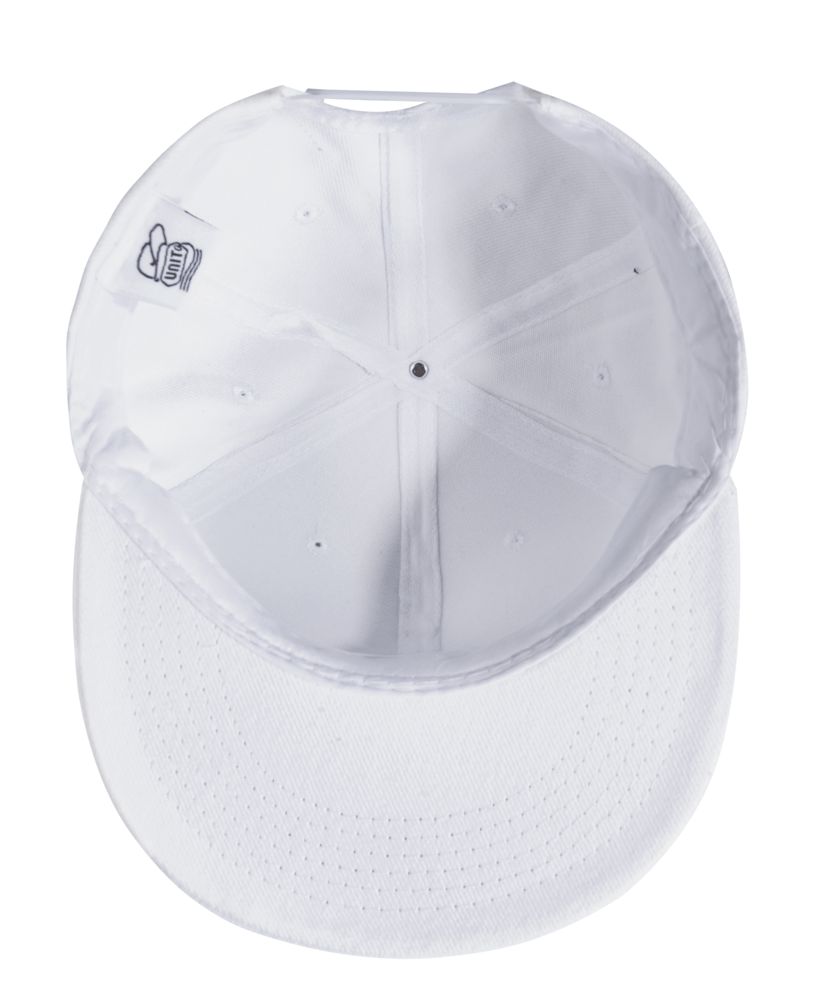 Бейсболка Unit Snapback с плоским козырьком, белая