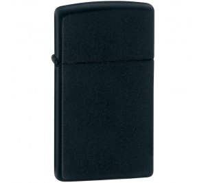 Зажигалка Zippo Slim Matt, матовая черная