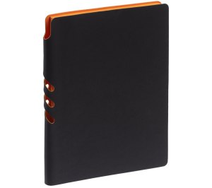 Ежедневник Flexpen Black ver.2, недатированный, черный со светло-оранжевым