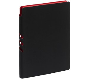 Ежедневник Flexpen Black, недатированный, черный с красным