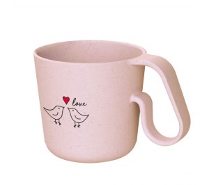 Кружка Bird Love Organic, розовая