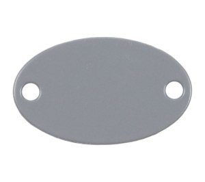 Шильдик металлический Alfa Oval, серый