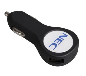 Автомобильное зарядное устройство с подсветкой Logocharger Slim, черное