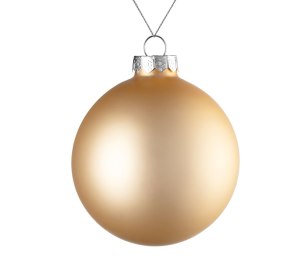 Елочный шар Finery Matt, 10 см, матовый золотистый