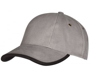 Бейсболка UNIT TRENDY, серая с черным