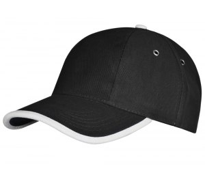 Бейсболка UNIT TRENDY, черная с белым