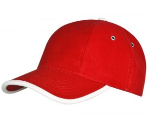 Бейсболка UNIT TRENDY, красная с белым