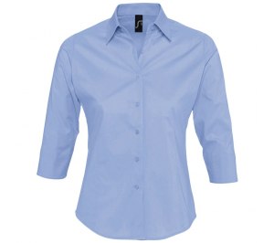 Рубашка женская с рукавом 3/4 EFFECT 140 голубая