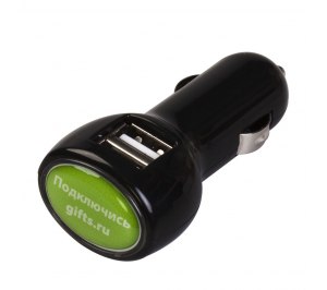 Автомобильное зарядное устройство LOGOCHARGER, черное