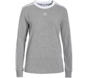 Футболка женская с длинным рукавом 3 Stripes LS, серый меланж
