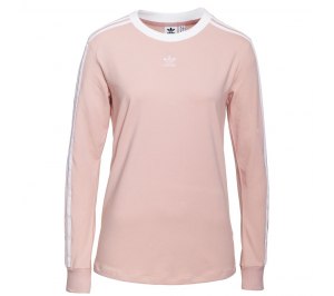 Футболка женская с длинным рукавом 3 Stripes LS, розовая