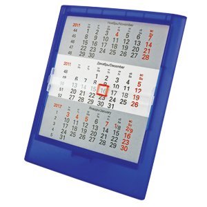 Календарь настольный на 2 года, прозрачно-синий